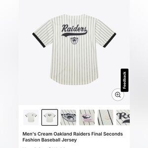 Men's Cream Oakland Raiders Final Seconds
Fashion Baseball Jersey